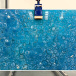 Blue agate for decorative elements