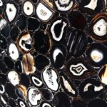 Black agate in slabs