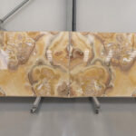 Yellow onyx for decorative elements